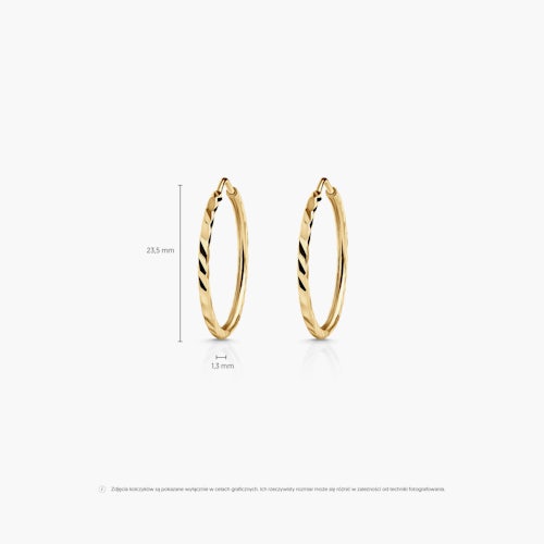 Kolczyki koła SAVICKI: złote